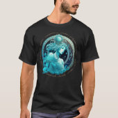 独自の天空のアクエリアス〔占星術の〕十二宮図を作成 Tシャツ (正面)