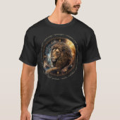 独自の天空のレオ〔占星術の〕十二宮図を作成 Tシャツ (正面)