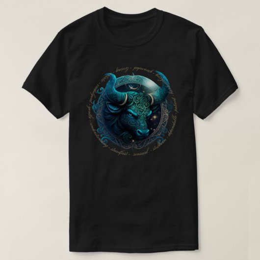 独自の天空の〔占星術の〕十二宮図を作成 Tシャツ (デザイン正面)