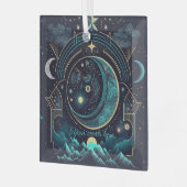 独自の天空抽象芸術を作成 ガラスオーナメント (正面左)