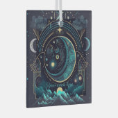 独自の天空抽象芸術を作成 ガラスオーナメント (正面右)