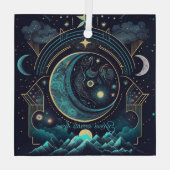 独自の天空抽象芸術を作成 ガラスオーナメント (裏面)