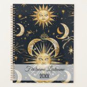独自の天空華美の青と金ゴールドを作成 プランナー手帳 (正面)