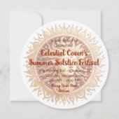 独自の太陽ビクトリアン女神を作成 招待状 (裏面)