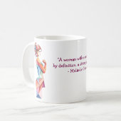 独自の女性デー感動的引用文の作成 コーヒーマグカップ (正面左)