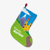 独自の妖精かわいらしプリンセス城を作成 スモールクリスマスストッキング (正面 (吊り時))