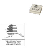 独自の姓を作成アラスカ差出人住所 ラバースタンプ (押印)