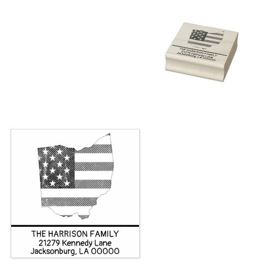 独自の姓を作成オハイオ差出人住所 ラバースタンプ (押印)