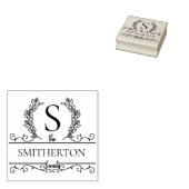 独自の姓モノグラムを作成する ラバースタンプ (押印)