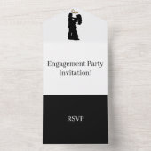 独自の婚約パーティRSVPブラックの作成 オールインワン招待状 (内側)