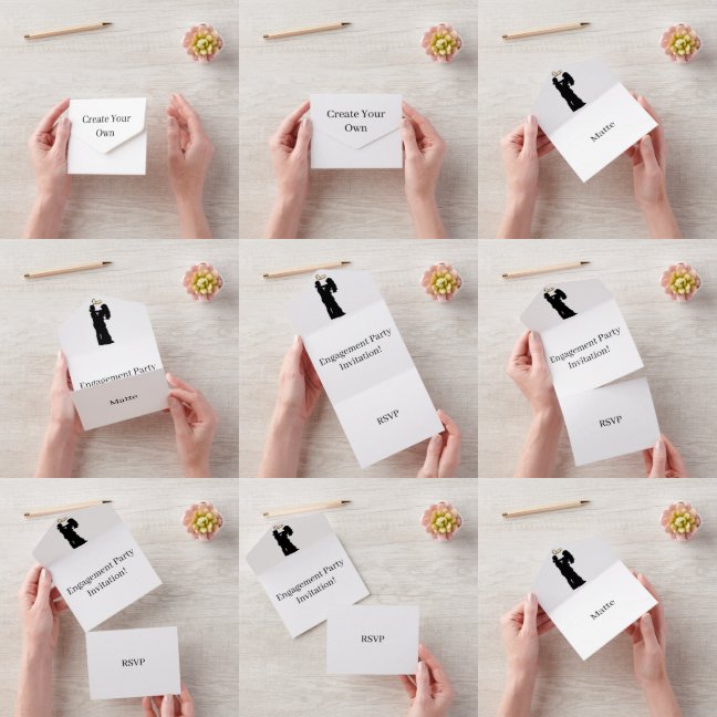 独自の婚約パーティRSVPホワイトの作成