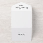 独自の婚約パーティRSVPホワイトの作成 オールインワン招待状 (外側)