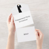 独自の婚約パーティRSVPホワイトの作成 オールインワン招待状 (貼ってはがせる)