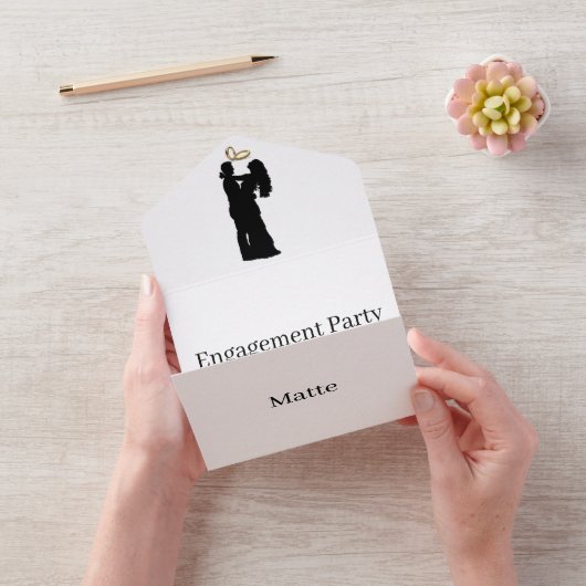 独自の婚約パーティRSVPホワイトの作成 オールインワン招待状 (ビデオ)