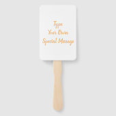 独自の婚約ブライダルシャワーの結婚作成 ハンドファン (裏面)