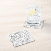 独自の宇宙 スクエアペーパーコースター (インサイチュ)