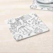 独自の宇宙 スクエアペーパーコースター (アングル)