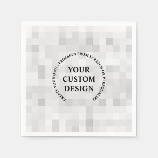 独自の完全なのカスタム作成 スタンダードカクテルナプキン (正面)