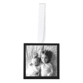 独自の家族のカスタム写真エレガントを作成する キューブオーナメント (正面)