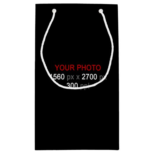 独自の小さな2枚の写真を作成する抱き枕 スモールペーパーバッグ (裏面)