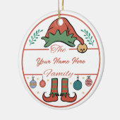 独自の小妖精や小人名とクリスマスを作成 セラミックオーナメント (左)