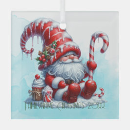 独自の居心地の良いペパーミントクリスマス格言の作成 ガラスオーナメント