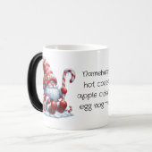 独自の居心地の良いペパーミントクリスマス格言の作成 モーフィングマグカップ (正面左)