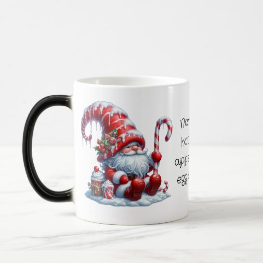 独自の居心地の良いペパーミントクリスマス格言の作成 モーフィングマグカップ (左)