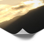 独自の山の日没の雲を作成する ポスター (角)