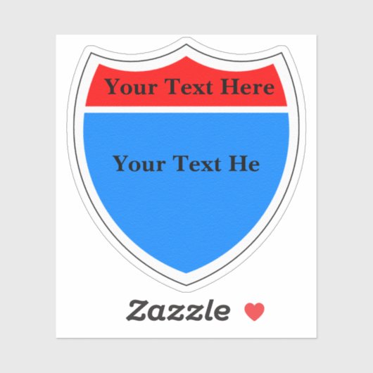 独自の州間高速道路の標識を作成する シール (シート)