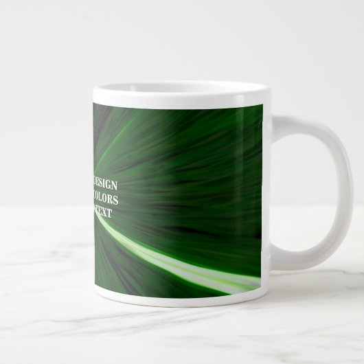 独自の巨大コカスタムーヒパーソナライズされたーMを作成 ジャンボコーヒーマグカップ (右)