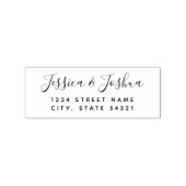 独自の差出人住所のエレガント作成 ラバースタンプ (インプリント)