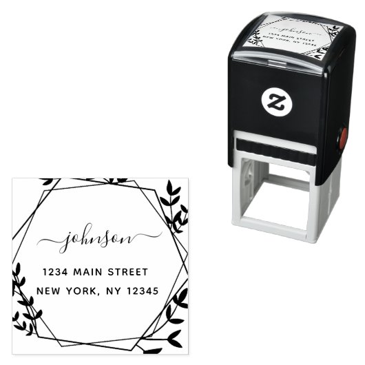 独自の差出人住所のモダン作成 セルフインキングスタンプ (インサイチュ)