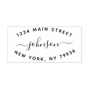 独自の差出人住所のモダン作成 ラバースタンプ