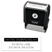 独自の差出人住所を作パーソナライズされたモダン成 セルフインキングスタンプ (インサイチュ)