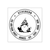 独自の差出人住所カスタムイメーパーソナライズされたジ ラバースタンプ (インプリント)