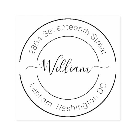 独自の差出人住所書のモダン作成 ラバースタンプ (インプリント)