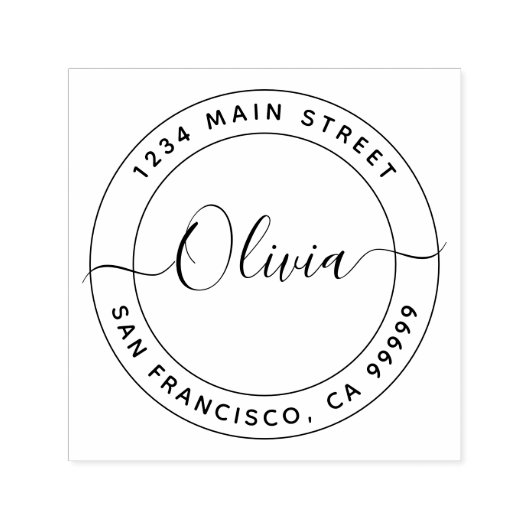 独自の差出人住所 セルフインキングスタンプ (デザイン)