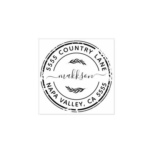 独自の差出人住所 ラバースタンプ (インプリント)