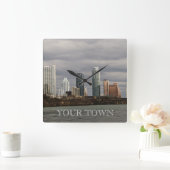 独自の市内時計を作成する スクエア壁時計 (ホーム)