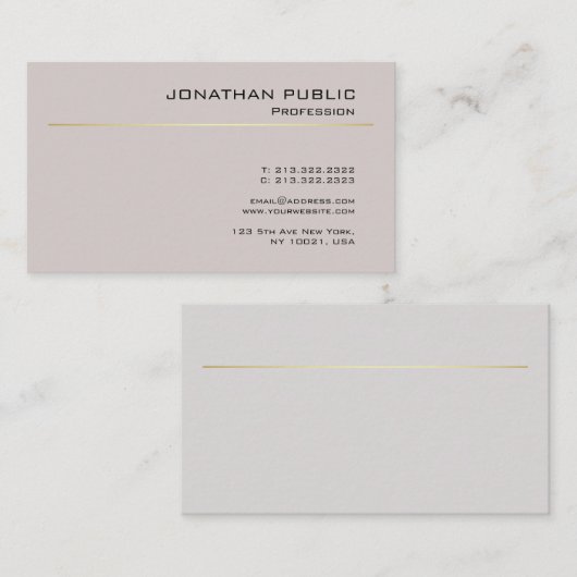 独自の平面を作成エレガントミニマルする 名刺 (正面/裏面)