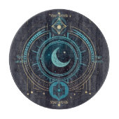 独自の幾何学的な天月を作成する カッティングボード (正面)