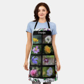 独自の庭の花の写真コラージエプロンを作成 エプロン (着用した状態)