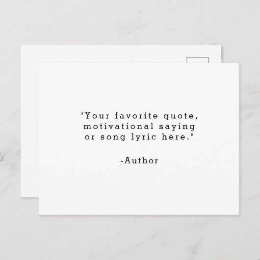 独自の引用文あいさつ葉書の作成 ポストカード (正面/裏面)