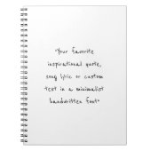 独自の引用文のパーソナライズされた作成 ノートブック (正面)