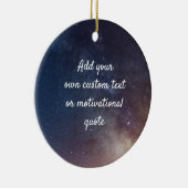 独自の引用文の作成カスタム-夜空 セラミックオーナメント (右)