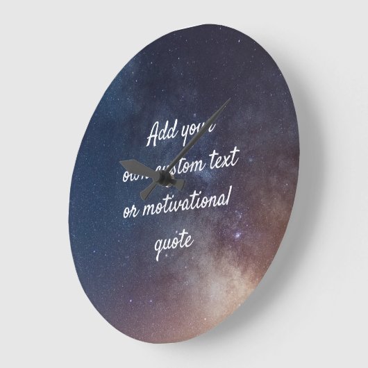 独自の引用文の作成カスタム-夜空 ラージ壁時計 (傾斜)