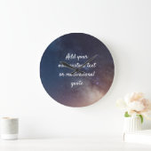 独自の引用文の作成カスタム-夜空 ラージ壁時計 (ホーム)