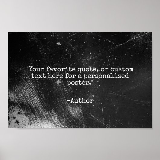 独自の引用文の作成グランジ ポスター (正面)