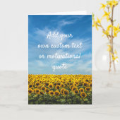 独自の引用文の作成 – ひまわり カード (黄色い花)